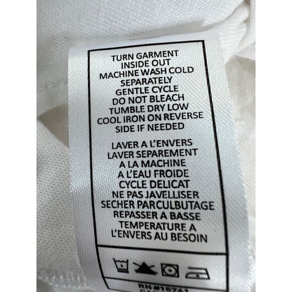 NWT 7 For All Mankind Girl’s Size XL Side Tie Ringer T-Shirt - Picture 10 of 12